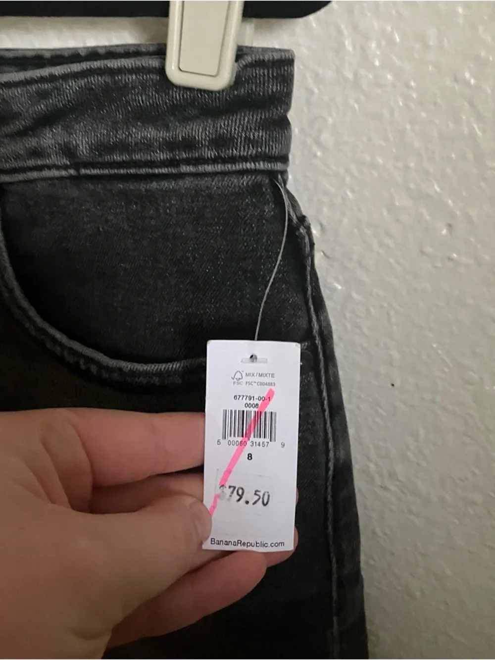Banana Republic Charcoal Black Denim Mini Skirt NWTs - Picture 2 of 3